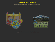 Tablet Screenshot of funworldparty.com